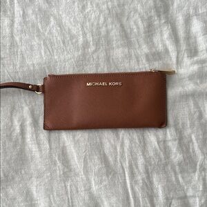 Michael Kors Tan Leather Wristlet